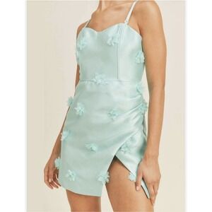 Mint Glitzy Girl Size M Side Slit Adjustable Straps